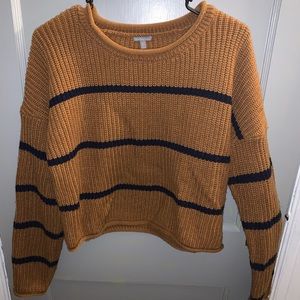 Cropped Stripe Sweater